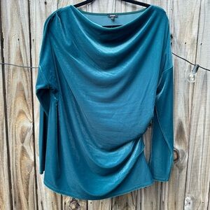 Green Velvet Express draped top NWT Sz L